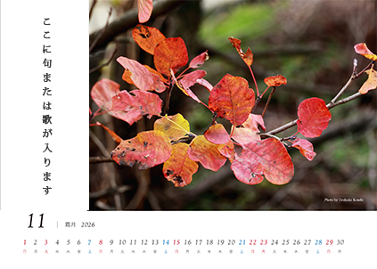 写真タテ向き・文字の位置　右（写真フチあり）